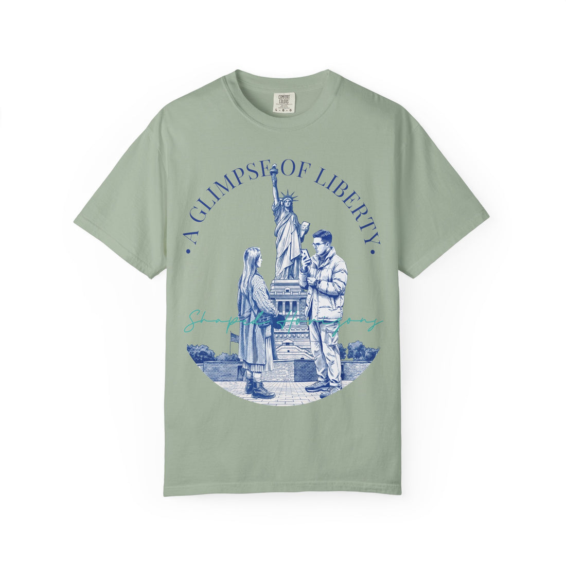 Custom Statue of Liberty Travel Memory T-Shirt - Couple Vacation Gift