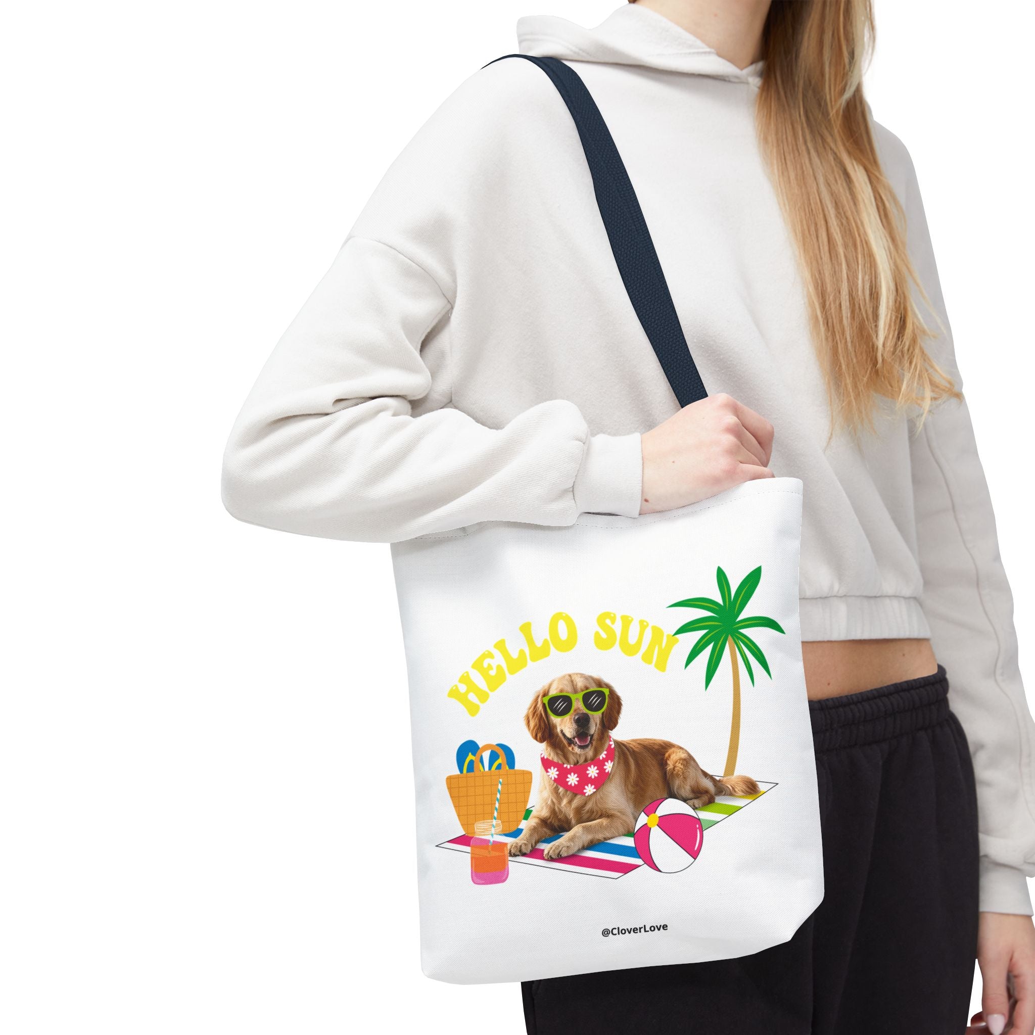 Funny Dog Tote Bag | Personalized Pet Photo Summer Canvas Bag