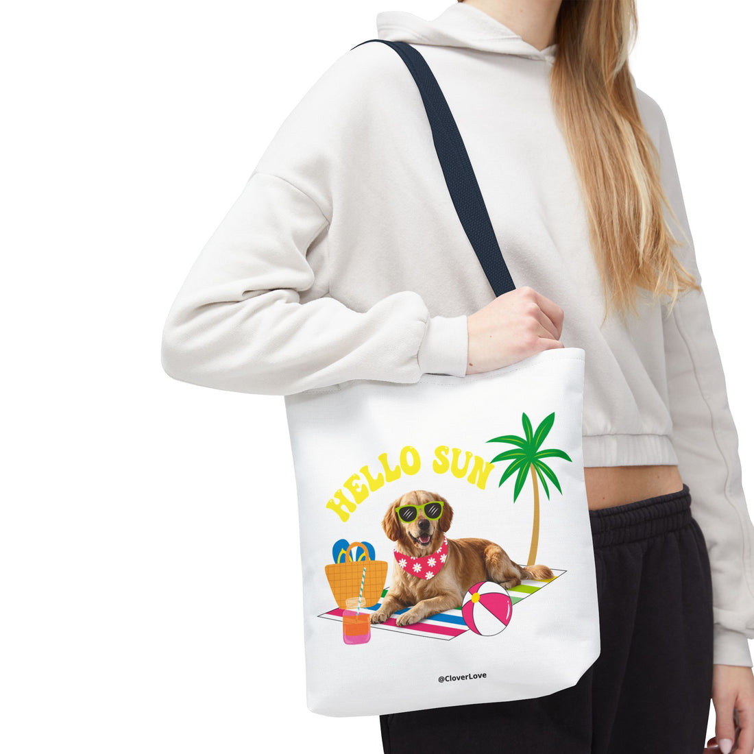 Funny Dog Tote Bag | Personalized Pet Photo Summer Canvas Bag