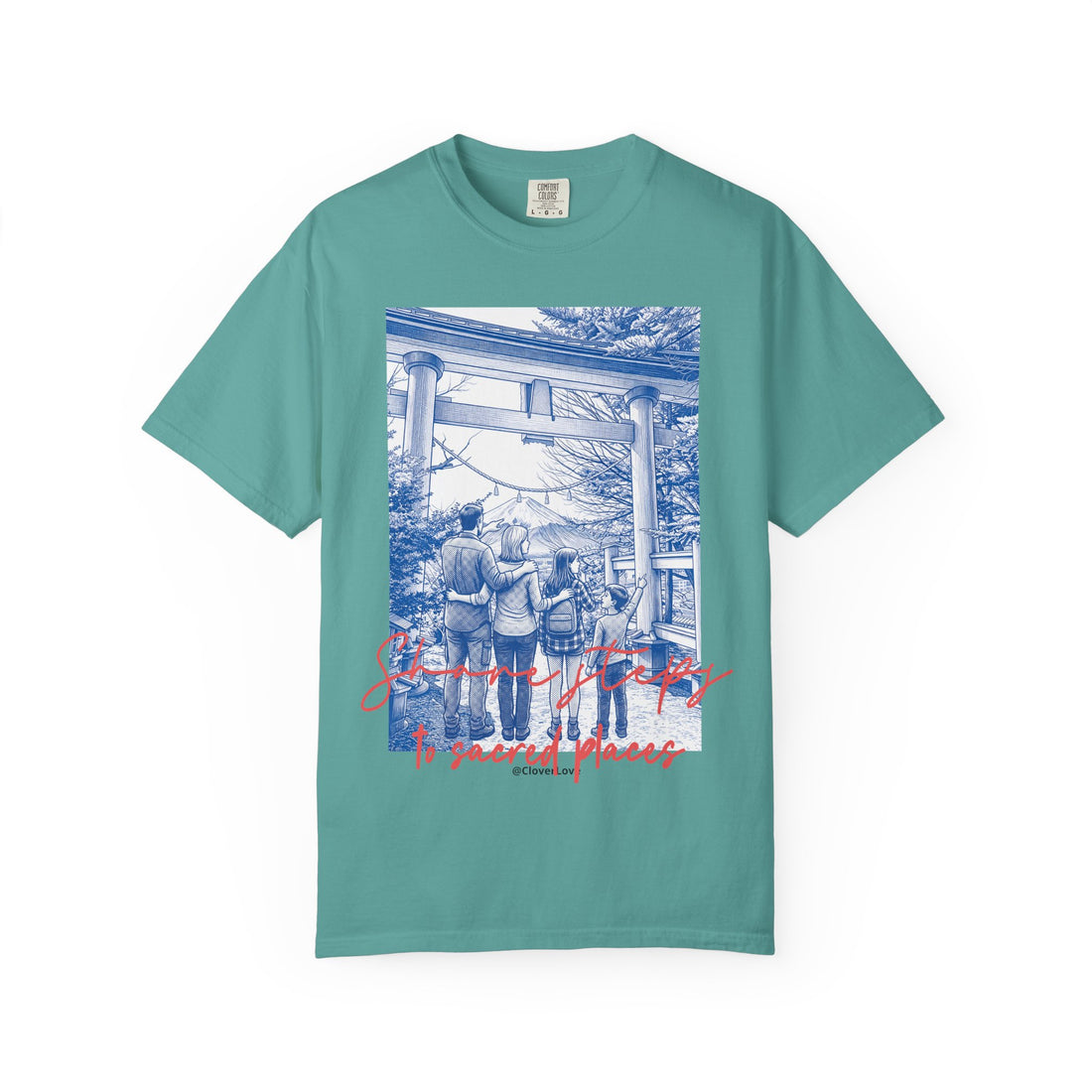 Custom Japan Landmark T-Shirt - Vintage Shrine Adventure Tee, Travel Lover Gift
