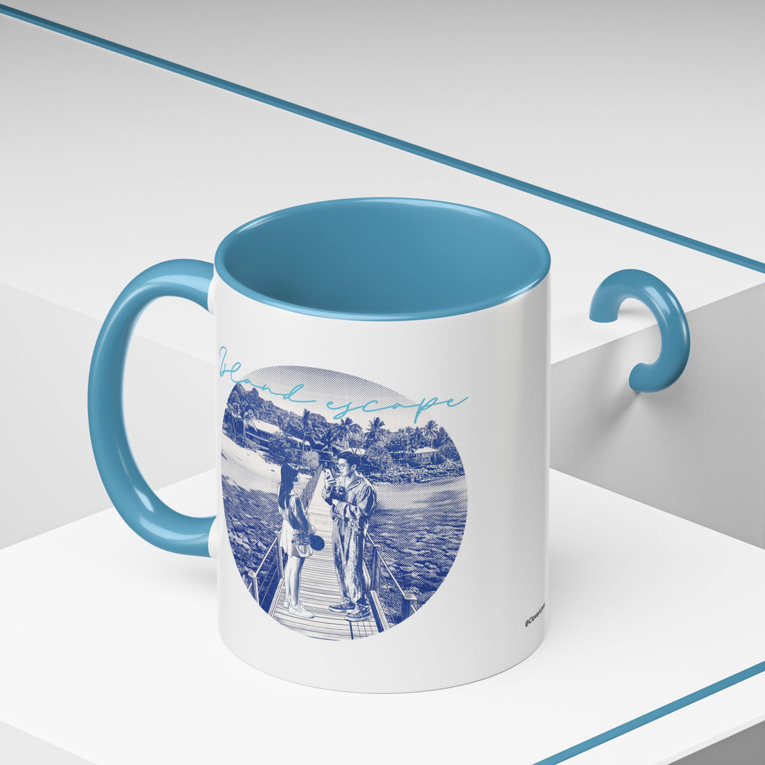 Island Escape Travel Mug - Tropical Beach Coffee Cup for Travelers