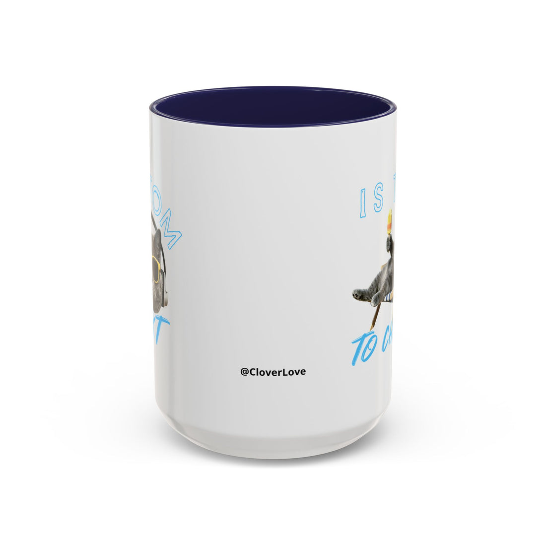 Chill Cat Summer Mug | Personalized Cat Photo Coffee Cup With Custom Text