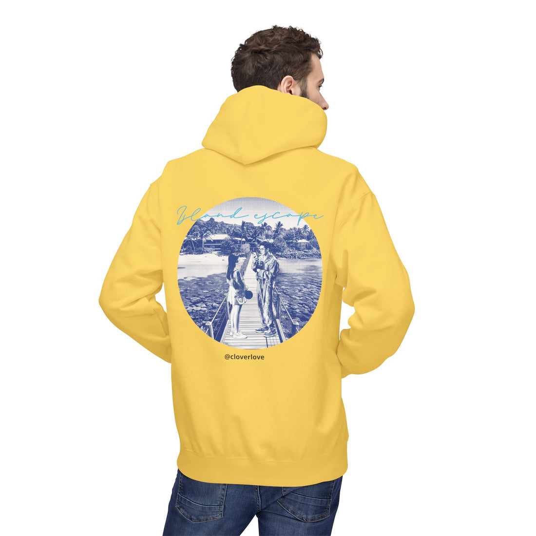Kapuzenpulli für den Tropenurlaub | Romantisches Strandreise-Grafik-Sweatshirt