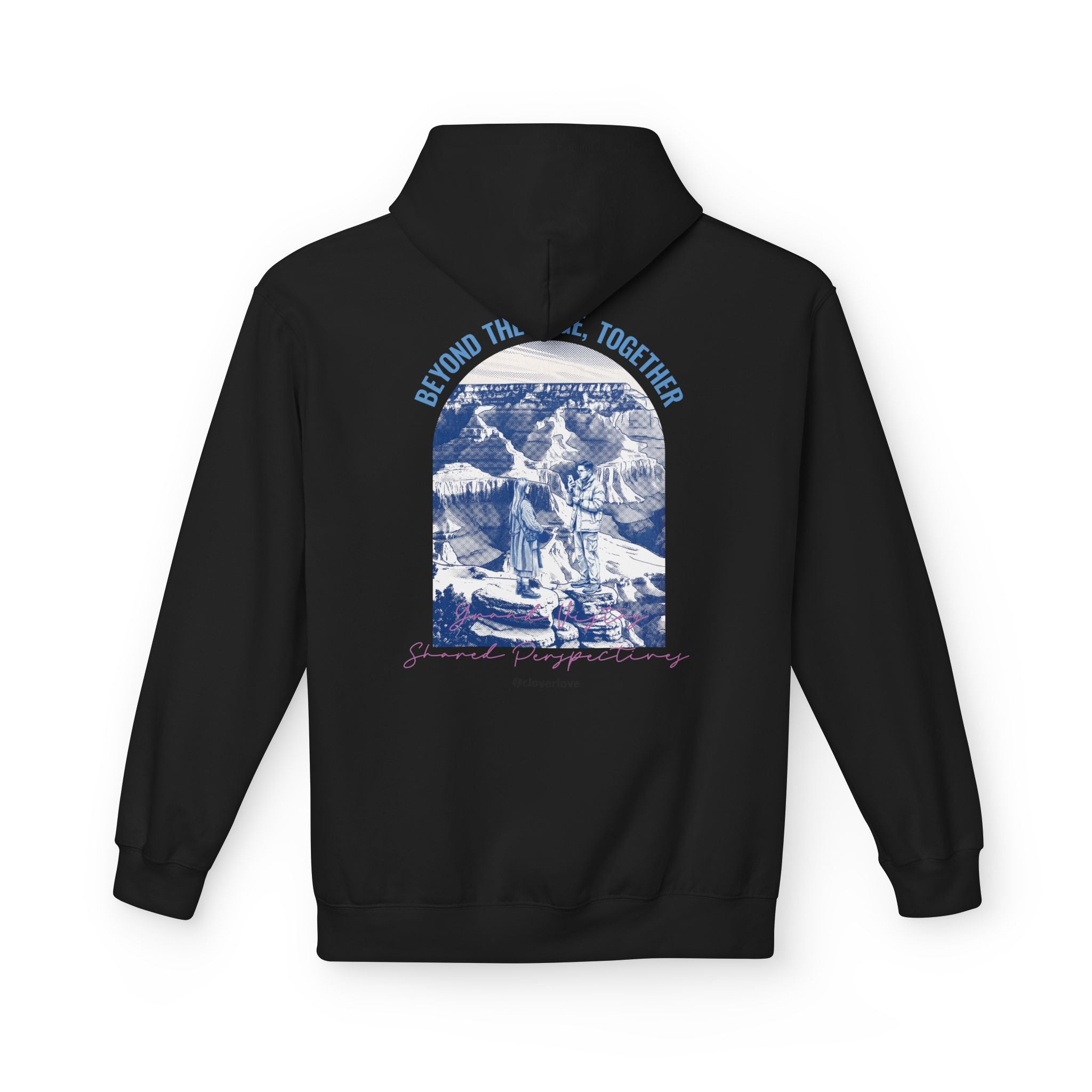 Beyond The Horizon Personalisierter Reise-Hoodie, Landschaftswahrzeichen Paar Geschenk