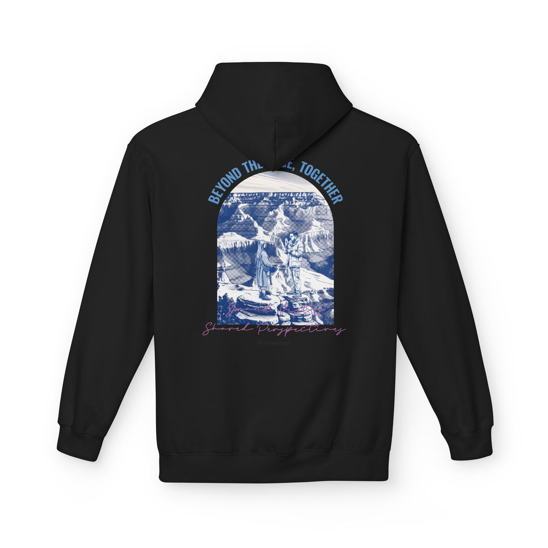 Beyond The Horizon Personalisierter Reise-Hoodie, Landschaftswahrzeichen Paar Geschenk