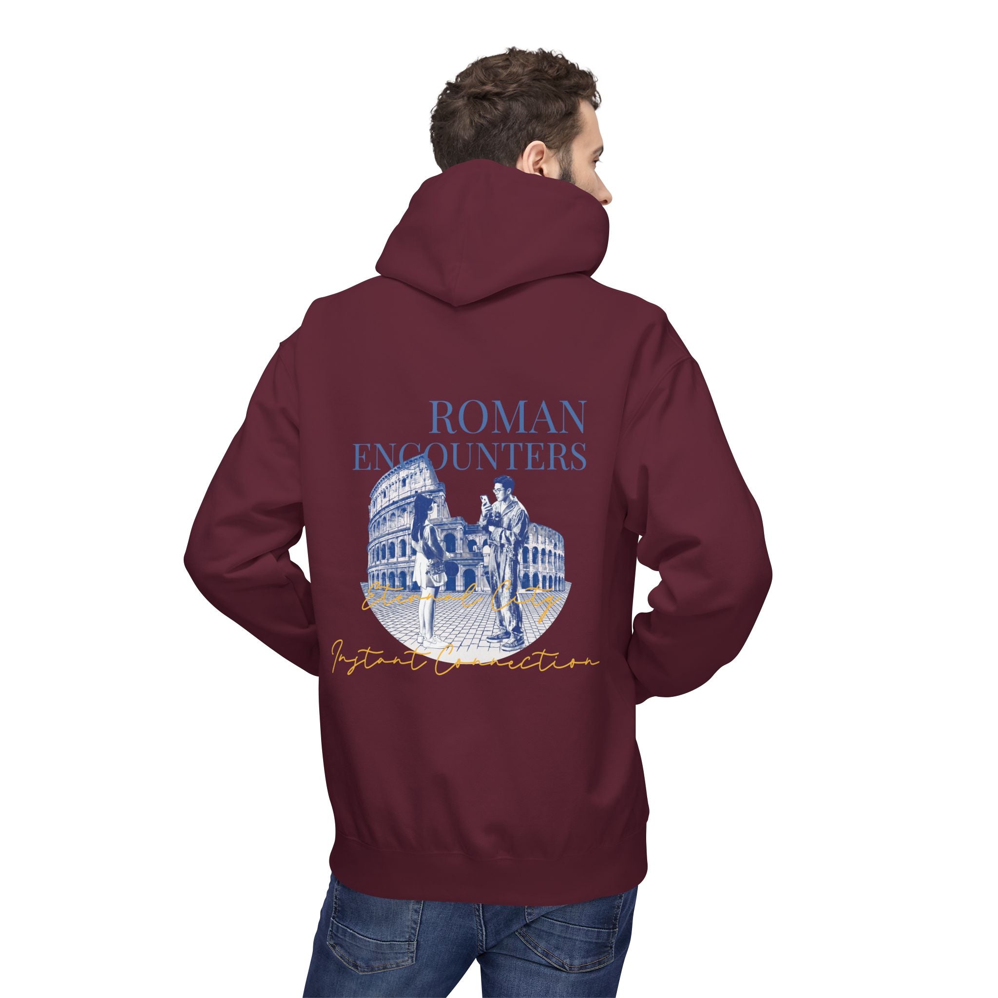 Roman Encounters Hoodie | Colosseum Travel Landmark Sweatshirt
