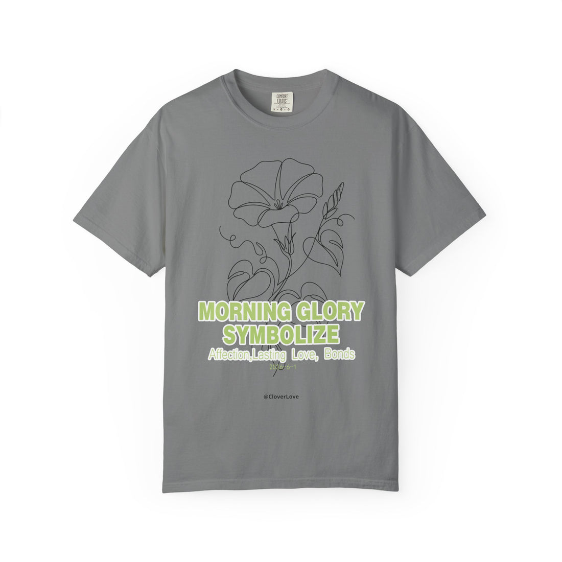 Morning Glory Flower T-Shirt - Botanical Graphic Shirt for Flower Lovers