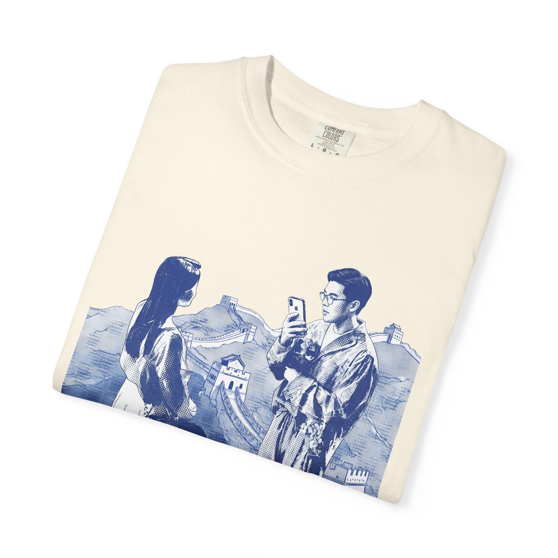 Custom Great Wall Travel Memory T-Shirt - Couple Vacation Gift