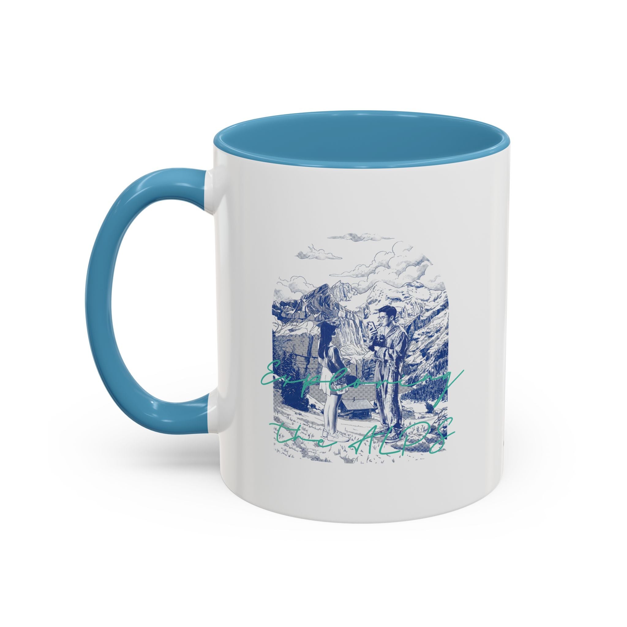 Explore The Alps Travel Mug - Mountain Adventure Coffee Cup