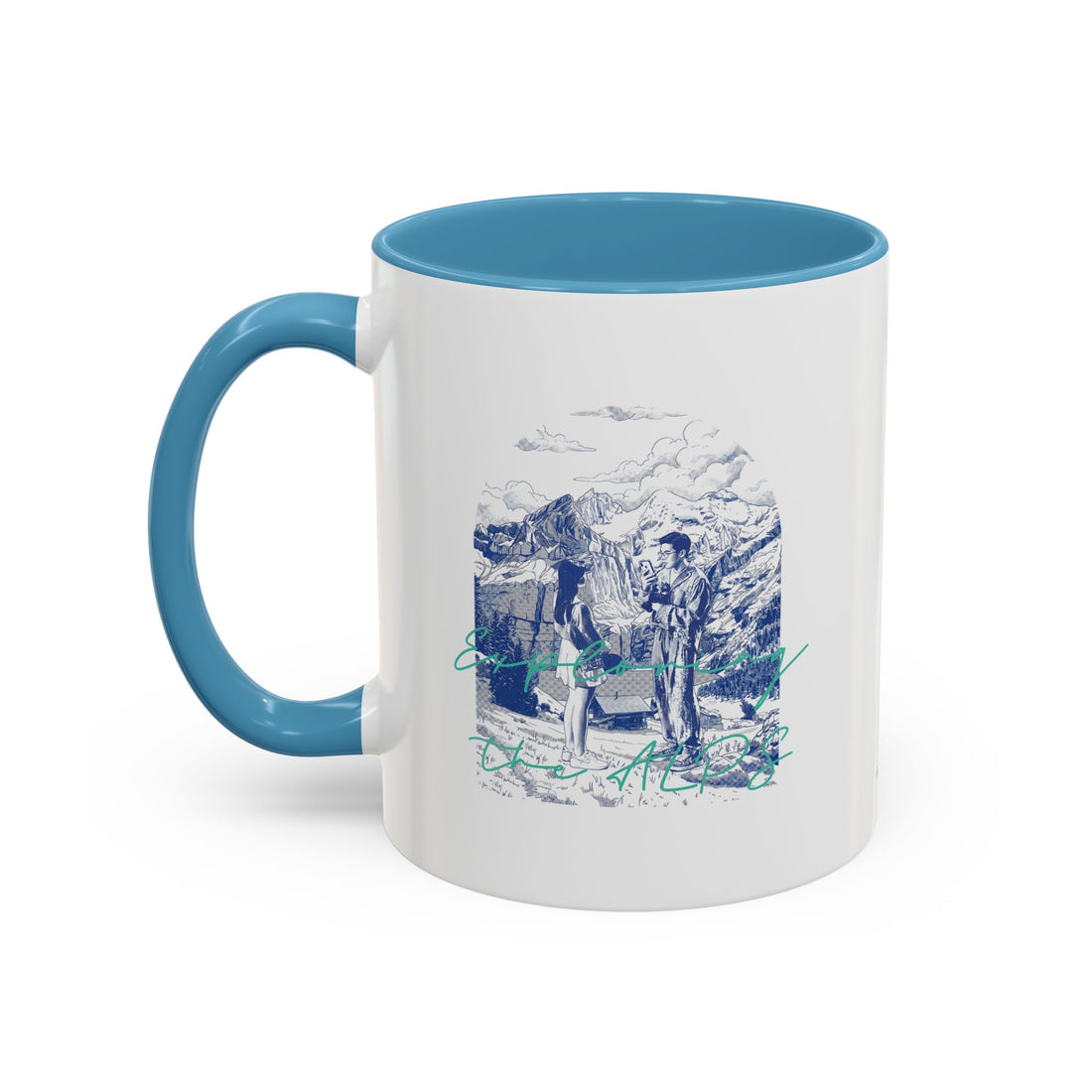 Explore The Alps Travel Mug - Mountain Adventure Coffee Cup