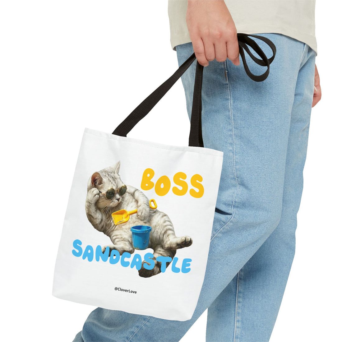 Funny Cat Tote Bag | Custom Pet Photo Personalized Canvas Bag