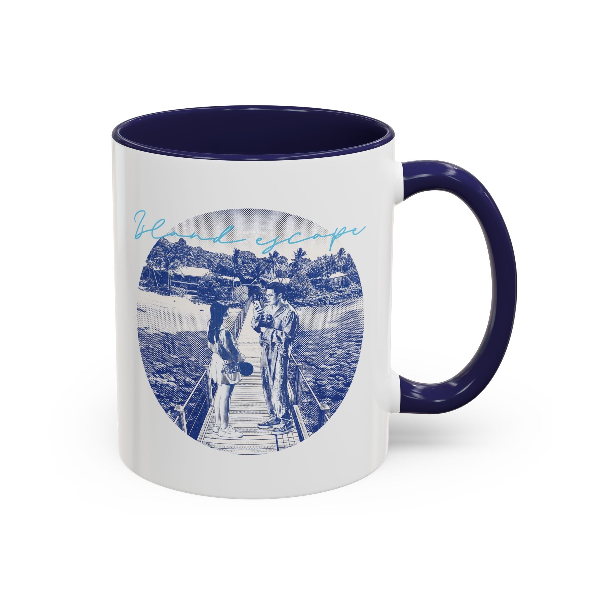 Island Escape Travel Mug - Tropical Beach Coffee Cup for Travelers