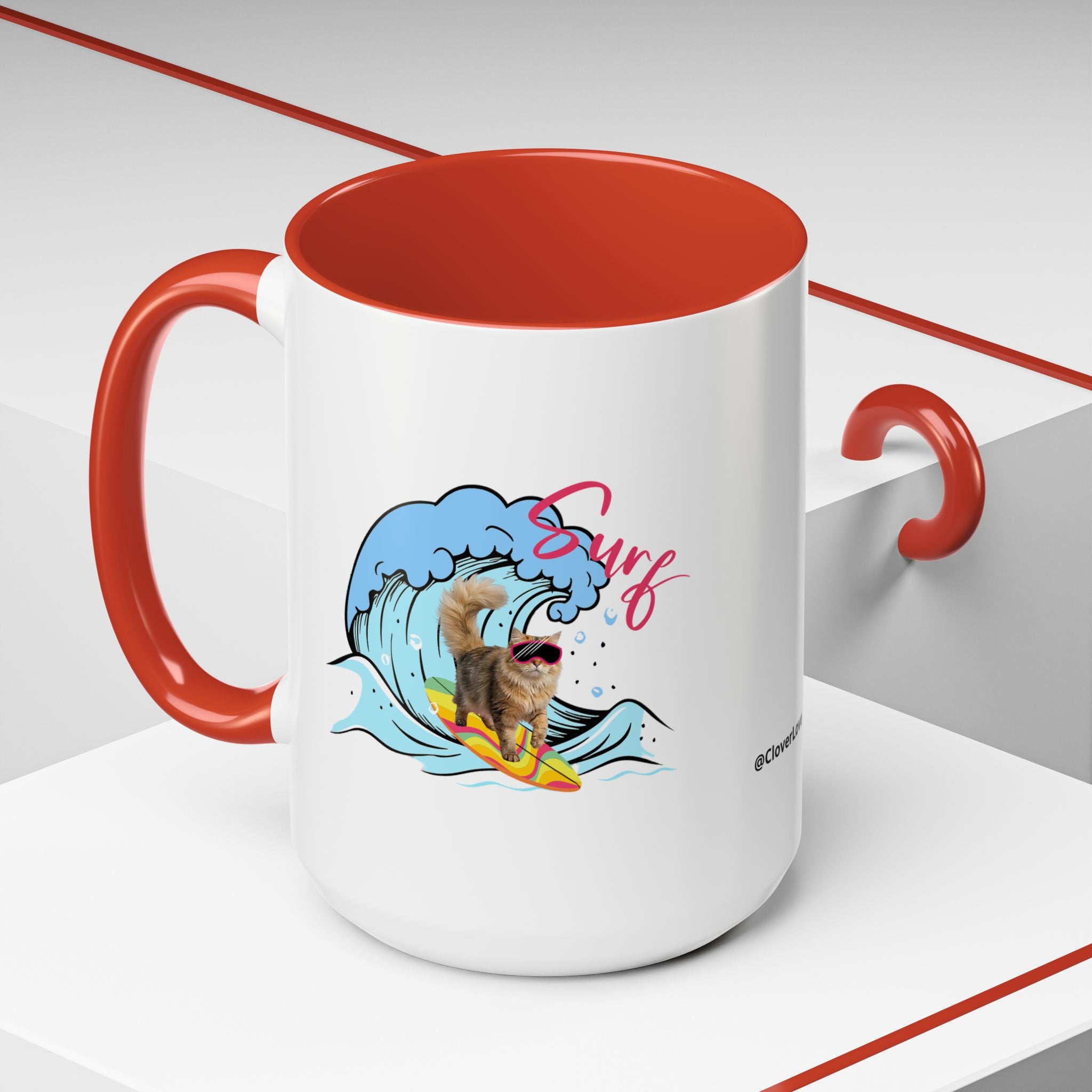 Summer Diving Dog Mug | Personalized Dog Photo Coffee Cup With Custom Text