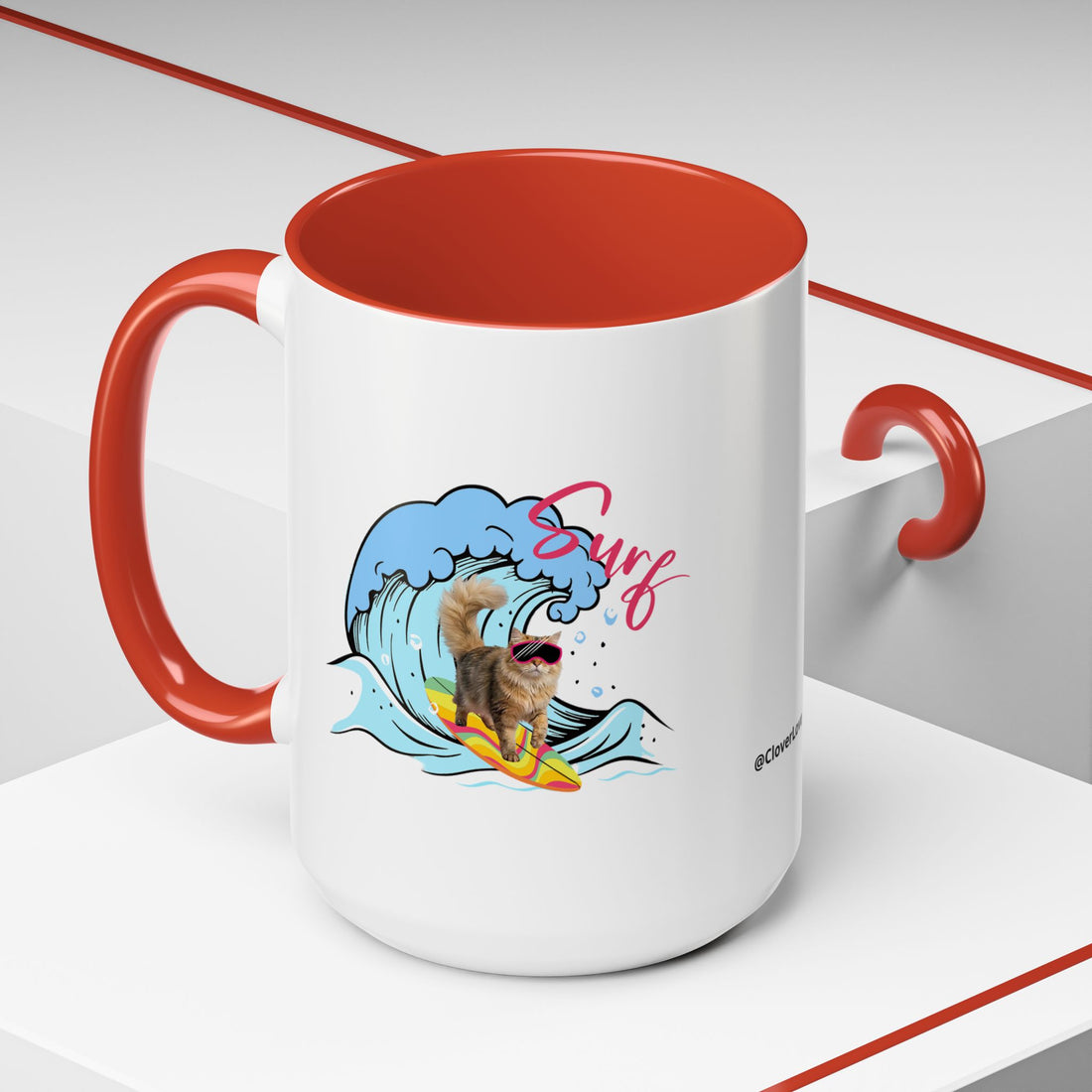 Summer Diving Dog Mug | Personalized Dog Photo Coffee Cup With Custom Text