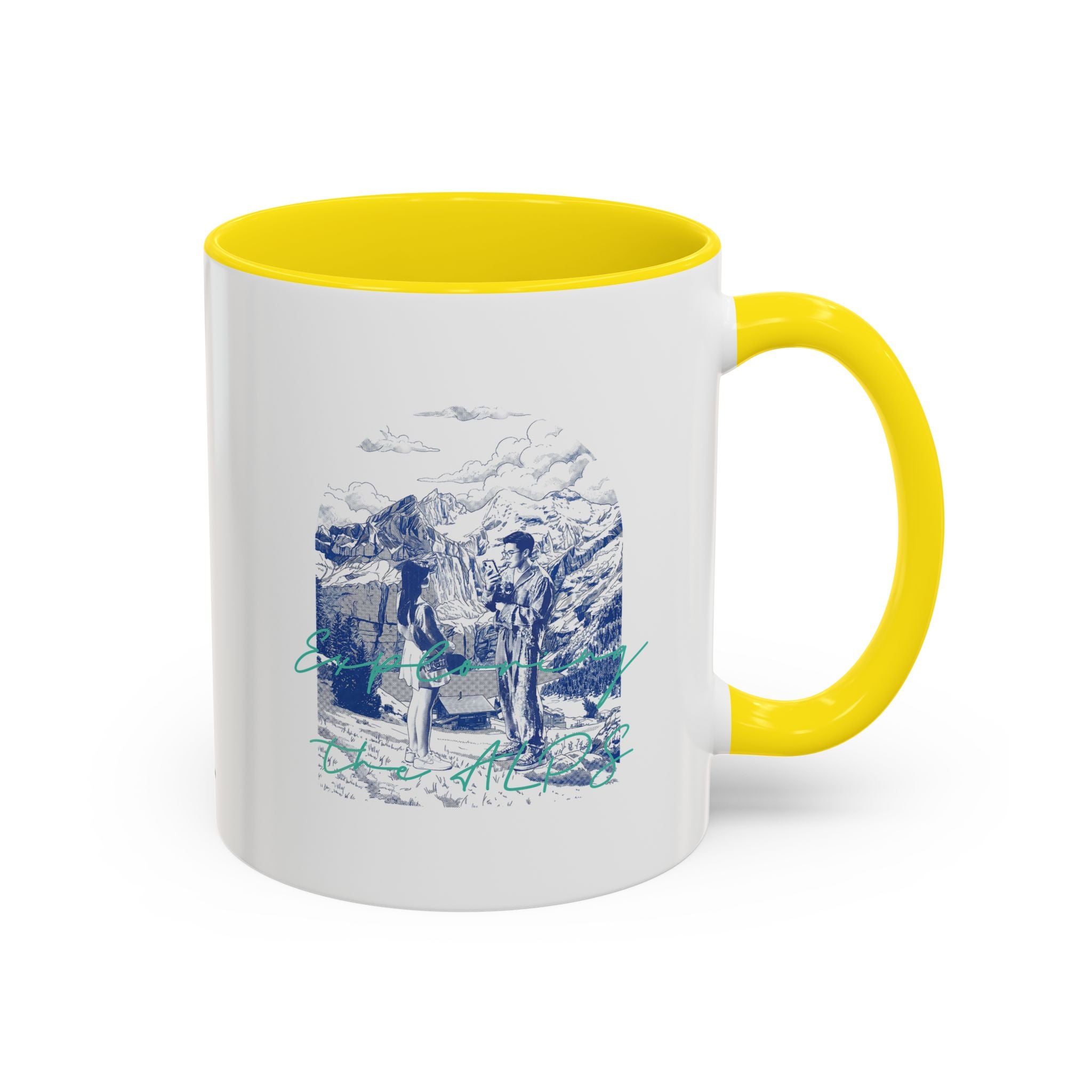 Explore The Alps Travel Mug - Mountain Adventure Coffee Cup
