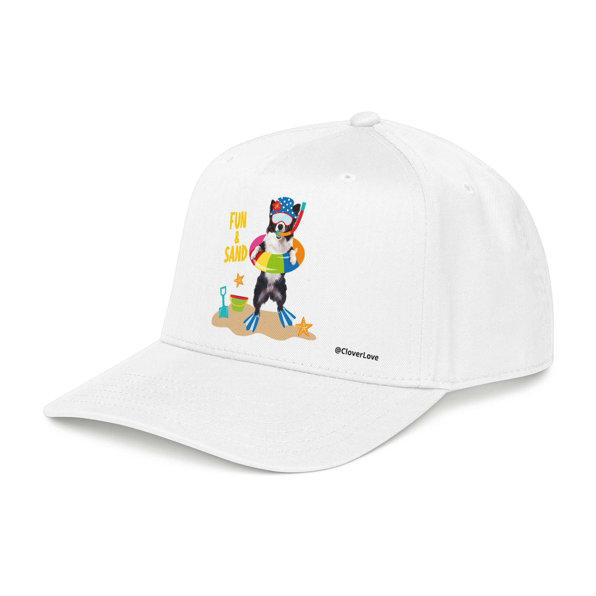 Custom Summer Beach Dog Hat, Fun & Sand Pet Baseball Cap, Personalized Dog Lover Gift