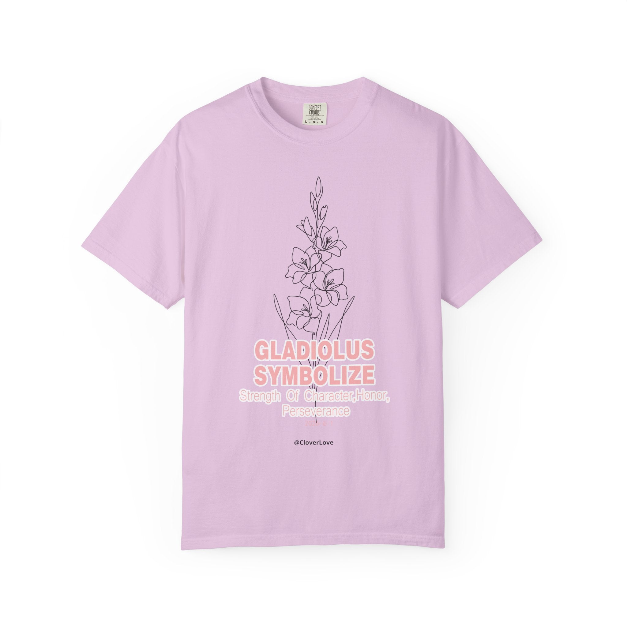 Gladiolus Flower T-Shirt - Inspirational Botanical Graphic Shirt for Flower Lovers