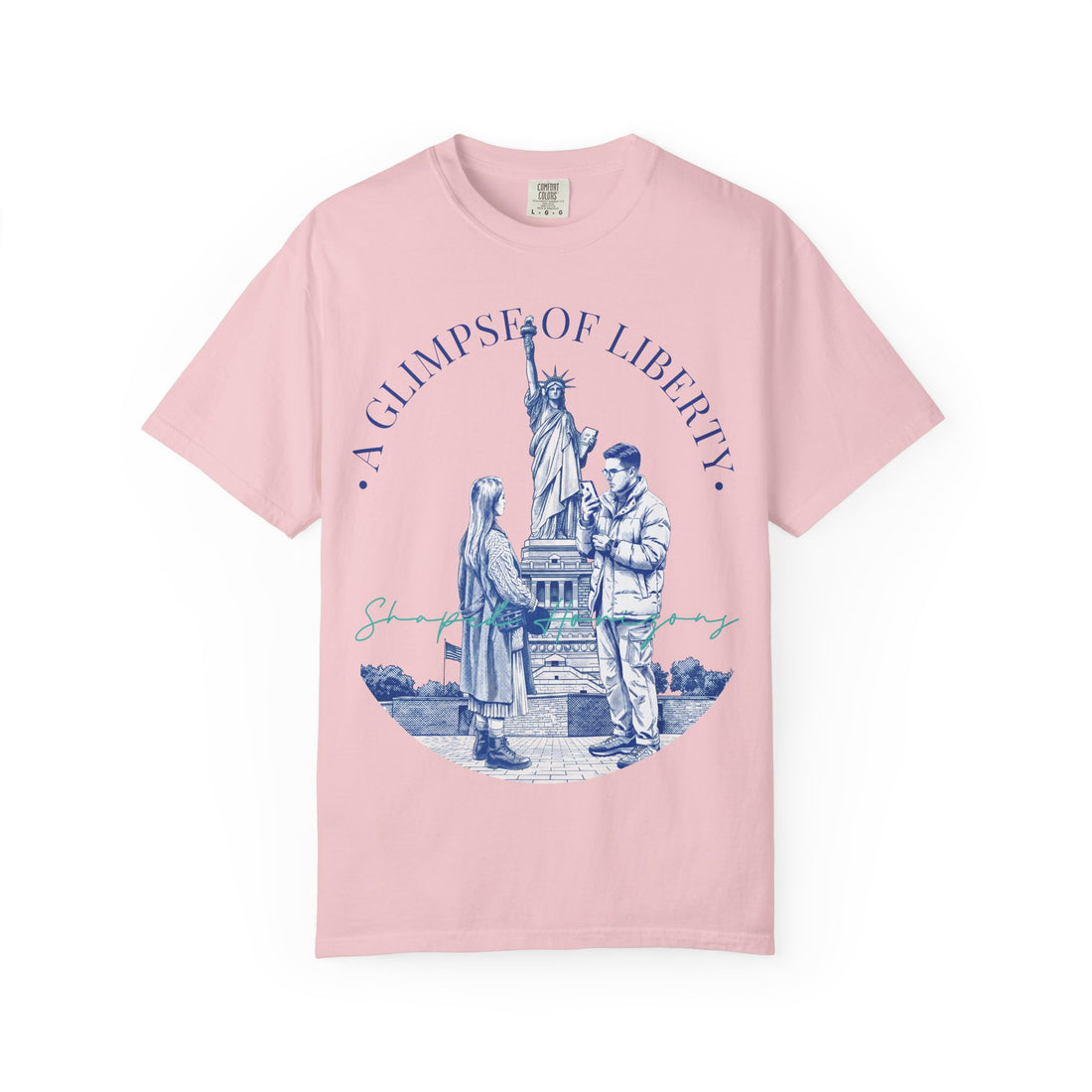 Custom Statue of Liberty Travel Memory T-Shirt - Couple Vacation Gift