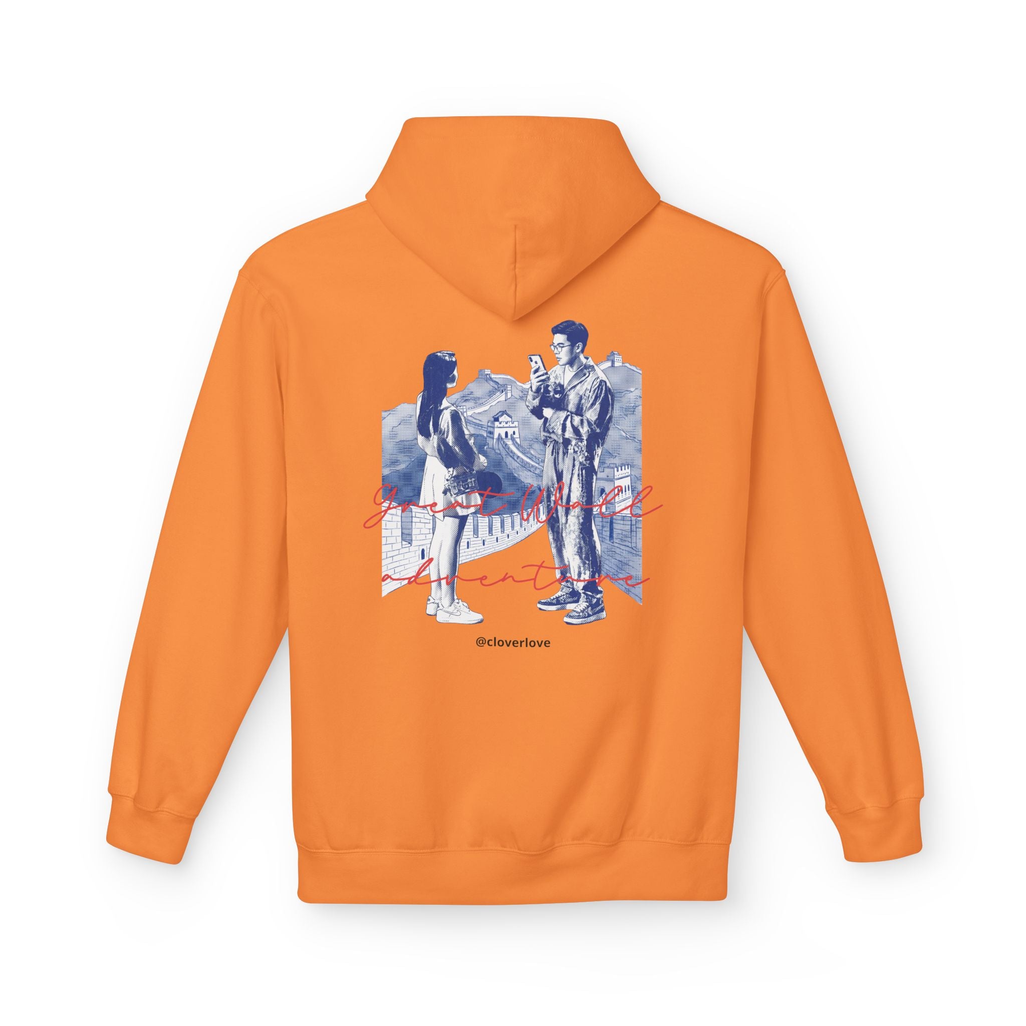 Abenteuer-Kapuzenpulli "Große Mauer" – Sommer-Fernweh-Sweatshirt