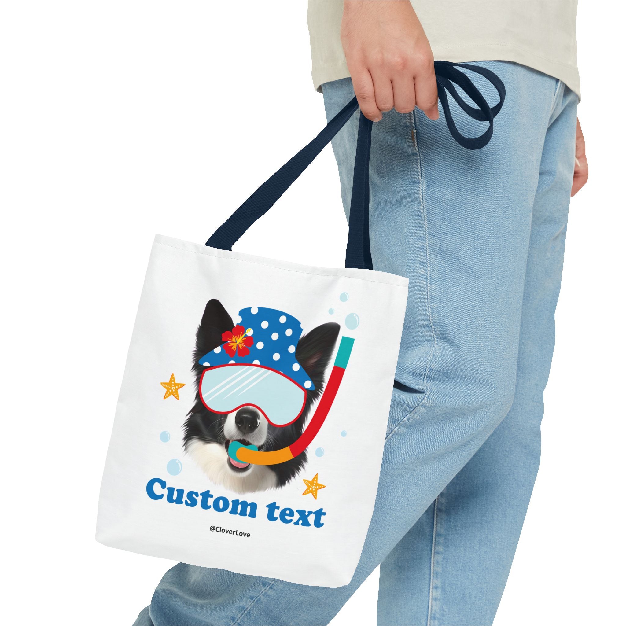 Custom Dog Tote Bag | Personalized Pet Photo Summer Canvas Bag