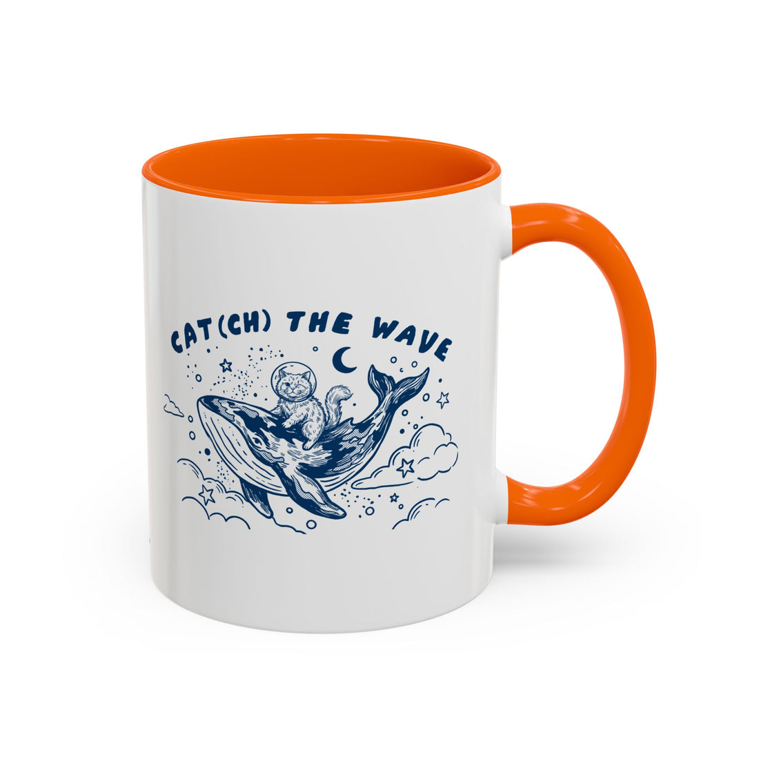 Cat's Wave Adventure Mug - Cute Cat Whale Ocean Coffee Cup